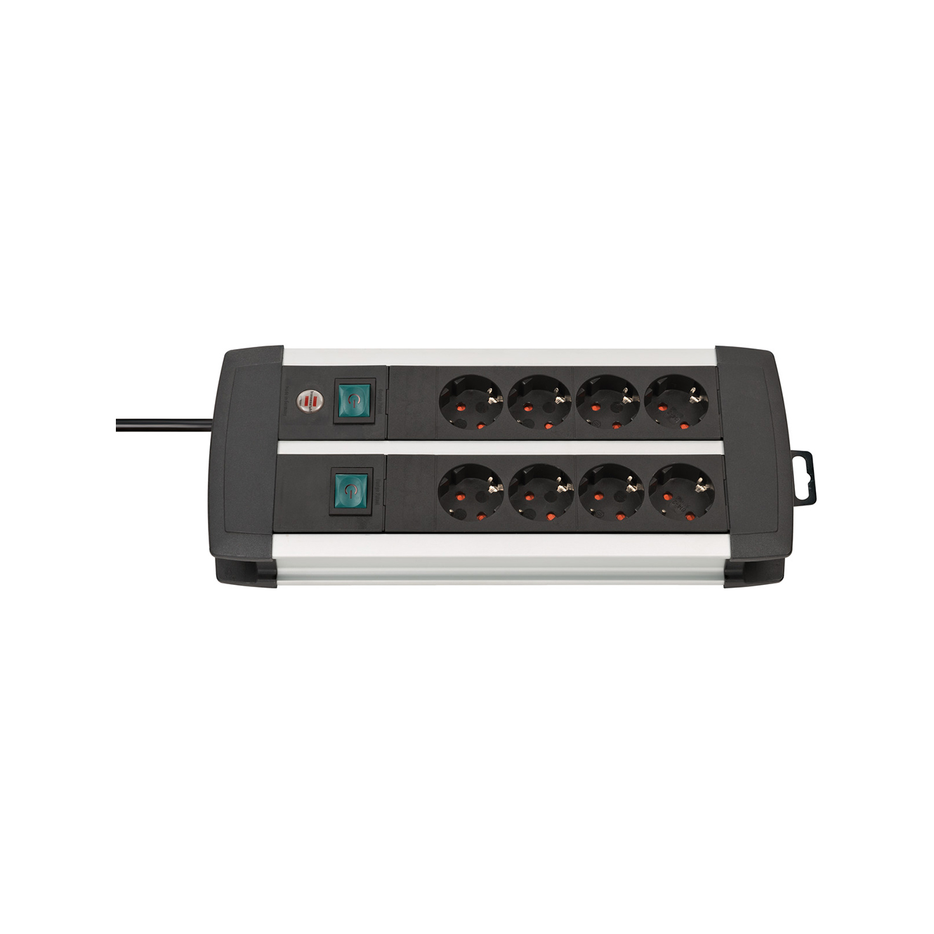 Удлинитель Brennenstuhl Premium-Duo-ALU-Line с выключателем 8 розеток кабель 3 м H05VV-F 3G1,5 1391000908