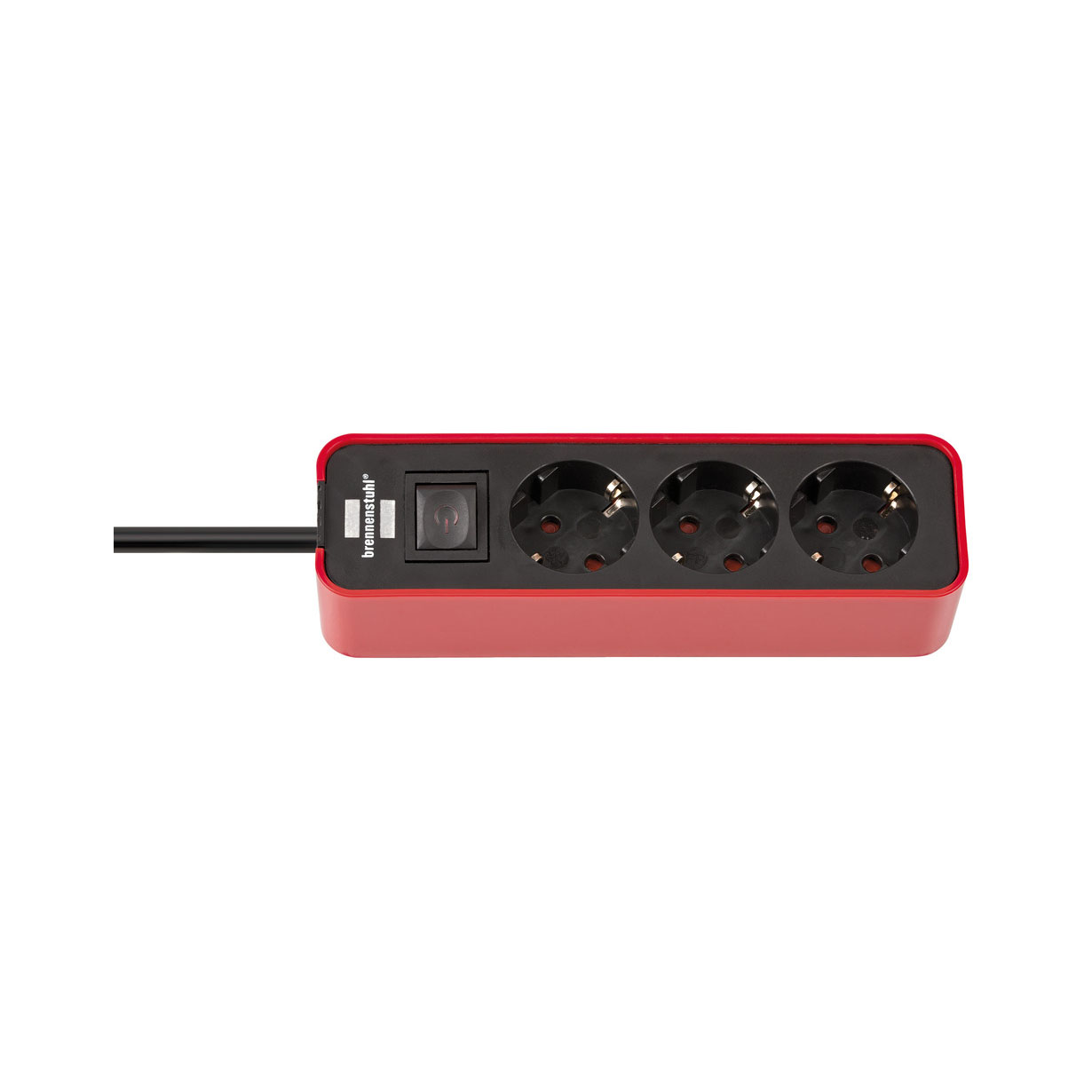 Удлинитель Brennenstuhl Ecolor с переключателем 3 розетки кабель 1,5 м H05VV-F 3G1,5 черно-красный 1153230070