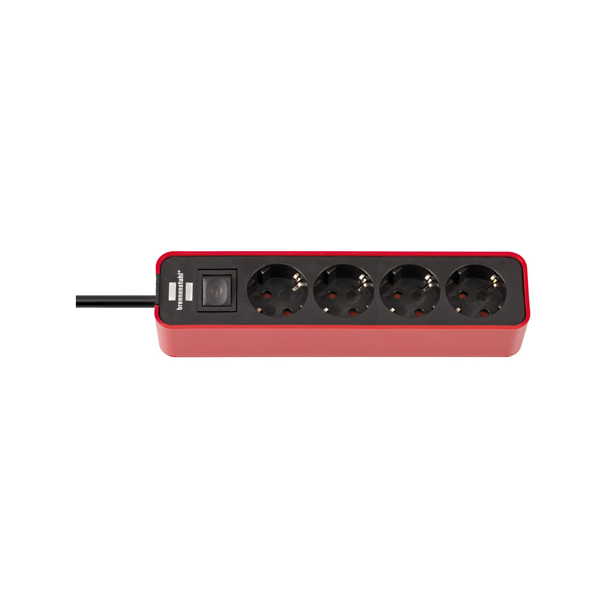 Удлинитель Brennenstuhl Ecolor с переключателем 4 розетки кабель 1,5 м H05VV-F 3G1,5 черно-красный 1153240070
