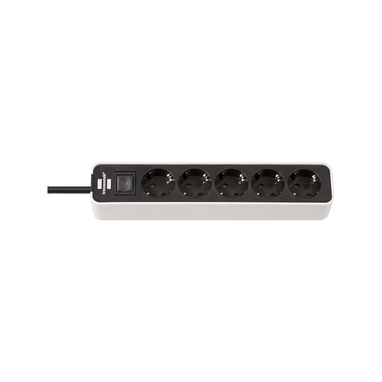Удлинитель Brennenstuhl Ecolor с переключателем 5 розеток кабель 1,5 м H05VV-F 3G1,5 черно-белый 1153250020