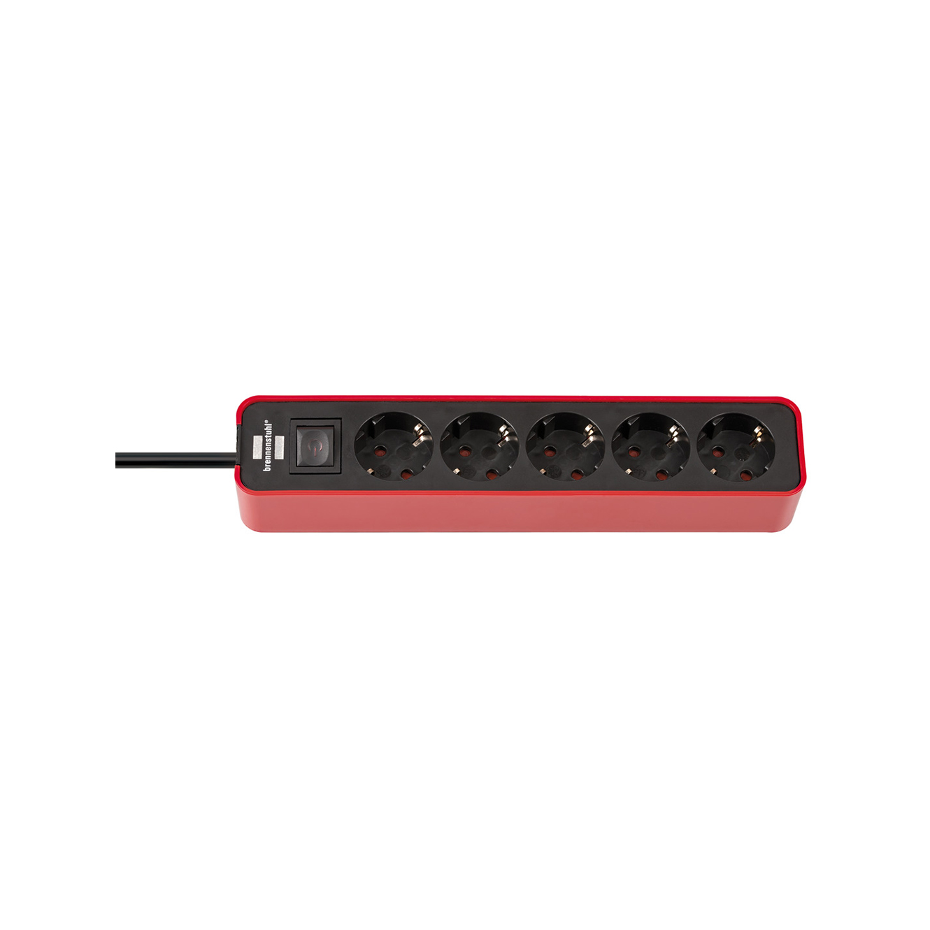 Удлинитель Brennenstuhl Ecolor с переключателем 5 розеток кабель 1,5 м H05VV-F 3G1,5 черно-красный 1153250070