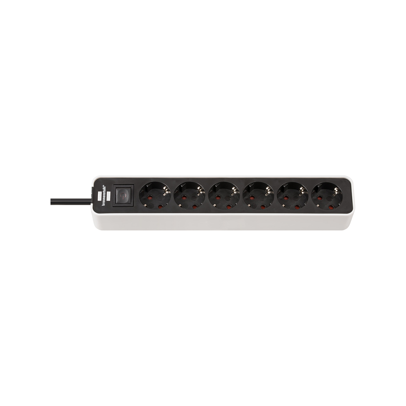 Удлинитель Brennenstuhl Ecolor с переключателем 6 розеток кабель 1,5 м H05VV-F 3G1,5 черно-белый 1153260020